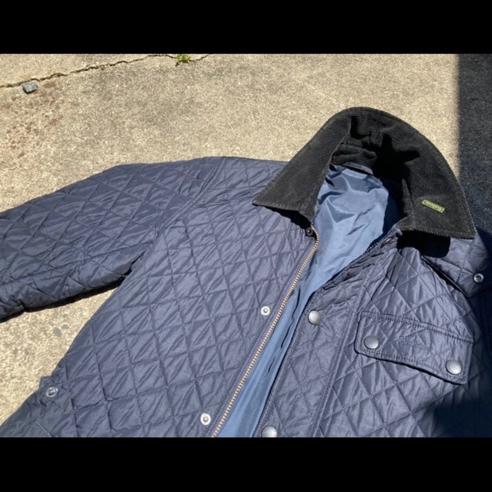 Barbour Navy Quilted Light Jacket/ Blazer 38S